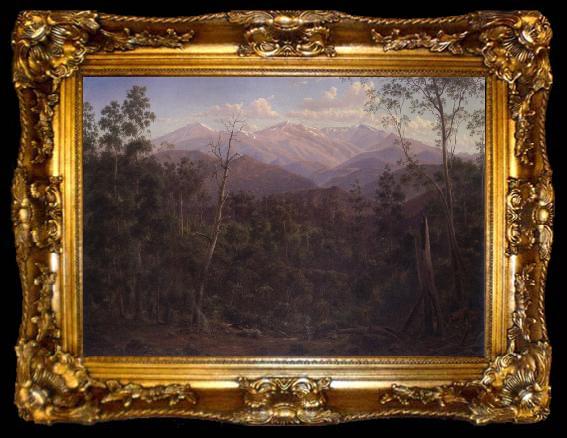 framed  Eugene Guerard Mount Kosciusko,seen from the Victorian border, ta009-2
